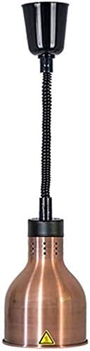 Retractable Hanging and Food Heat Retention lamp Single Head Expansion and Contraction Chandelier Buffet Cafeteria Food Insulation red Food Heating lamp 60 180 cm Long Length adju