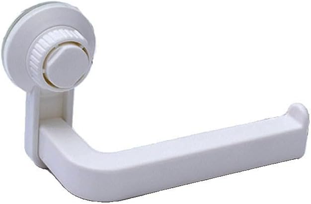 Punch-Free Paper Towel Holder, 10x14.5cm Wall-Mounted Toilet Roll Dispenser with Strong Suction Cup, ABS Material Bathroom Storage Organizer for Kitchen and Restroom(white)