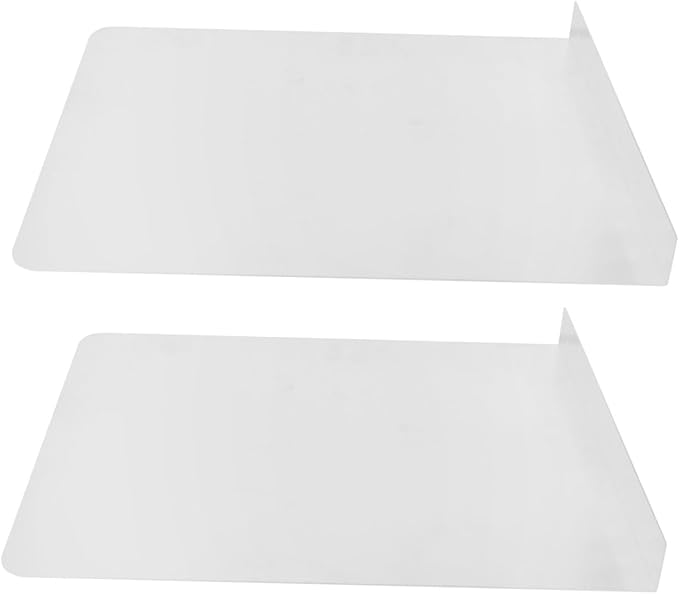 Outanaya 2pcs Sink Side Splash Guard Stainless Steel Metal Wall Mount Splash Guard Kitchen Sink Easy Install