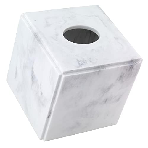 Avanti Linens - Tissue Box Cover, Resin Countertop Decor, Marble Design (Catania Collection)