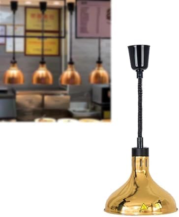 Hanging Food Heat Lamp Warmer for Buffets & Restaurants, Pendant Ceiling Light for Catering, Keep Steak Warm, Kitchen Supplies (Rose Gold, Color3)