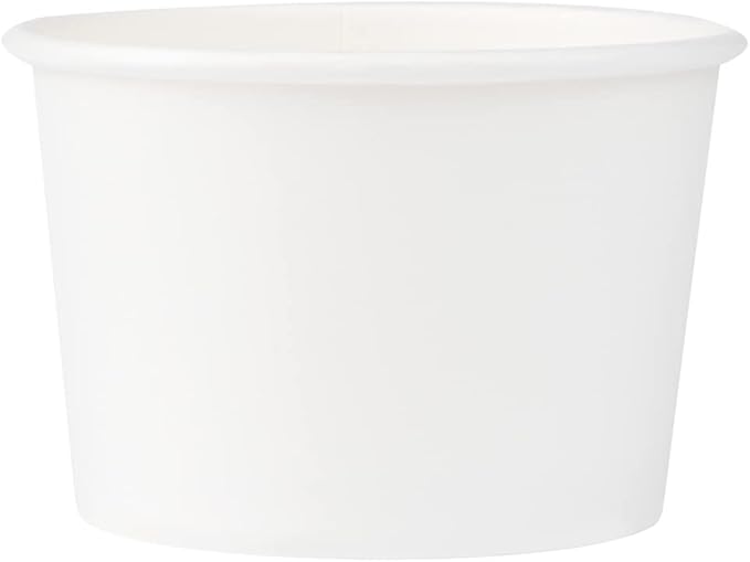 Coppetta 4 Ounce Dessert Cups, 200 Disposable Ice Cream Cups - Lids Sold Separately, Heavy-Duty, White Paper Frozen Yogurt Bowls, For Hot And Cold Foods, Perfect For Gelato Or Mousse - Restaurantware