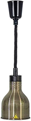 Retractable Hanging and Food Heat Retention lamp Single Head Expansion and Contraction Chandelier Buffet Cafeteria Food Insulation red Food Heating lamp 60 180 cm Long Length adju
