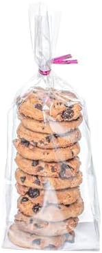 Restaurantware Flat Bottom Heat Seal Sandwich Bags Heat Sealable Food Bags - Gusset Bag with Paper Insert - Clear - 3 x 2 x 8 Inch - 100ct Box - Bag Tek
