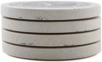 Thirstystone 4-Pack Monogram Letter “L” Sandstone Coasters Manufactured in The USA Decorative, Absorbent, Easily Wipes Clean