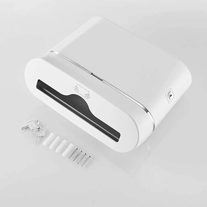 Tissue Box Cover Paper Towel Dispenser Hand Tissue Dispenser Wall Mount, Compact Paper Towel Holder, Commercial for Bathroom Or Kitchen (Color : White, Size : One Size)