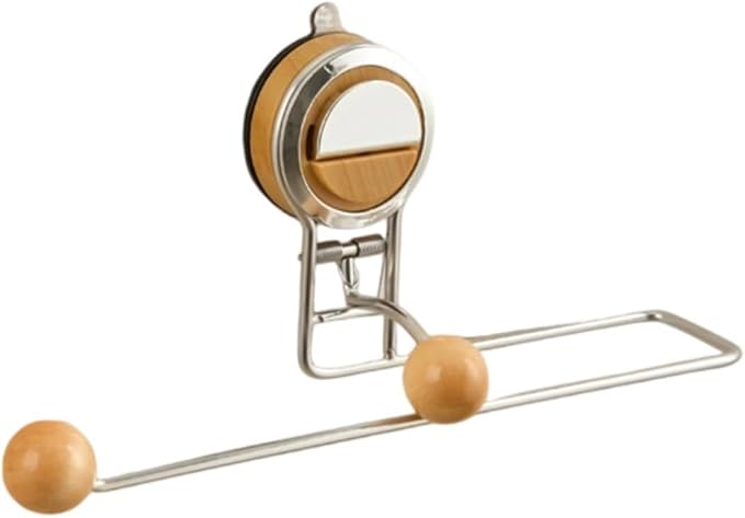 Space Efficient Kitchen Paper Towel Organizers Suction Wall Mount Rustproof Stainless Steel Wood Materials Stainless Steel Towel Rack