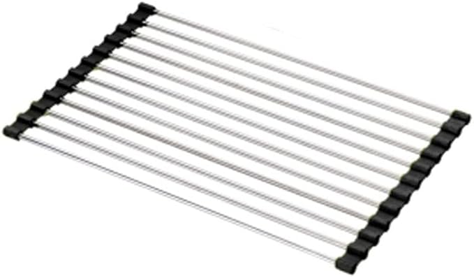 Kitchen Storage Rack Foldable Dish Drying Rack Stainless Drainer Above Sink Storage Organizer Tray Kitchen Accessories Organizador Storage Shelves (Size : 385mmx275mm) ()