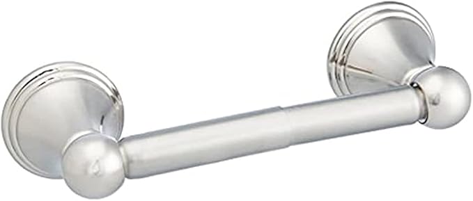 Amazon Basics 5 Piece Bathroom Hardware Set, Satin Nickel, Towel Bar, Toilet Paper Holder, Towel Ring, Robe Hook, AB-BR817-SN