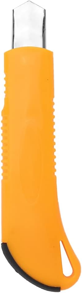 Handy Tek 6.5 Inch Utility Knives, 4 Anti-Slip Box Knives - Heavy Duty, Retractable, Yellow Plastic Box Cutters, Built-In Lock, Sharp Blade - Restaurantware