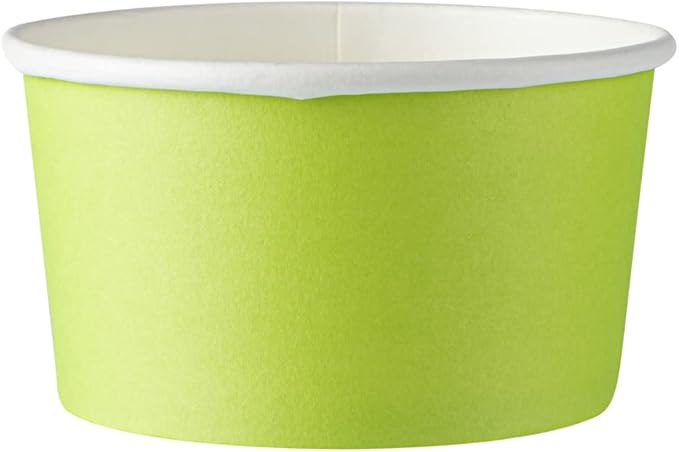 Restaurantware-Coppetta 8-Ounce Dessert Cups, 200 Disposable Ice Cream Cups - Lids Sold Separately, Sturdy, Light Green Paper Frozen Yogurt Bowls, For Hot And Cold Foods, Perfect For Gelato Or Mousse