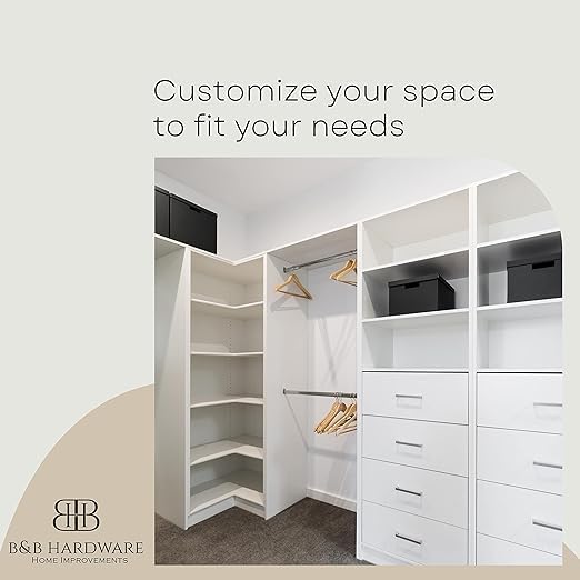 B&B HARDWARE Oversized Cabinet Shelves Melamine 1/2" Thick, Custom Cut to Size. (11" Depth x 44" Length).
