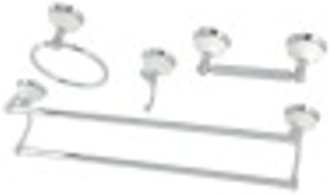 Kingston Brass BAK1113478C Victorian 4-Piece 24-Inch Dual Towel Bar Bathroom Accessory Set in Polished Chrome