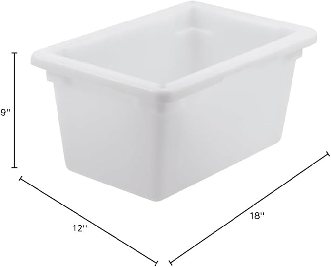 Winco Commercial Food Storage Box/Tote for Restaurant, 12" x 18"