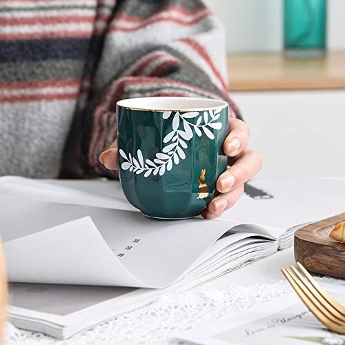 Green Tea Set Cups and Mugs Home Nordic Teapot Living Room Ceramics Water Fixture Five-Piece with Tray Teaware Sets,