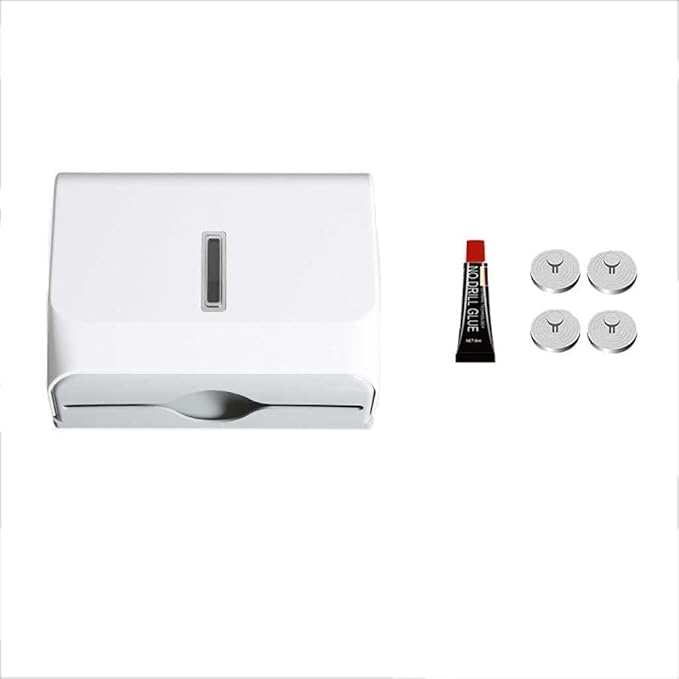 Sturdy Paper Towel Holders Paper Towel Dispenser Large Capacity Toilet Tissue Box, Paper Towel Dispenser for Kitchen, Home and Commercial Paper Holder High Capacity (Red)