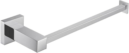 KIBI Cube 10 Inch Hand Towel Bar in Chrome Finish | Solid Brass, Wall Mounted, Rust-Resistant Finish Bathroom Towel Holder for Bathroom, Kitchen, Washroom | Modern & Durable Design (KBA1503CH)