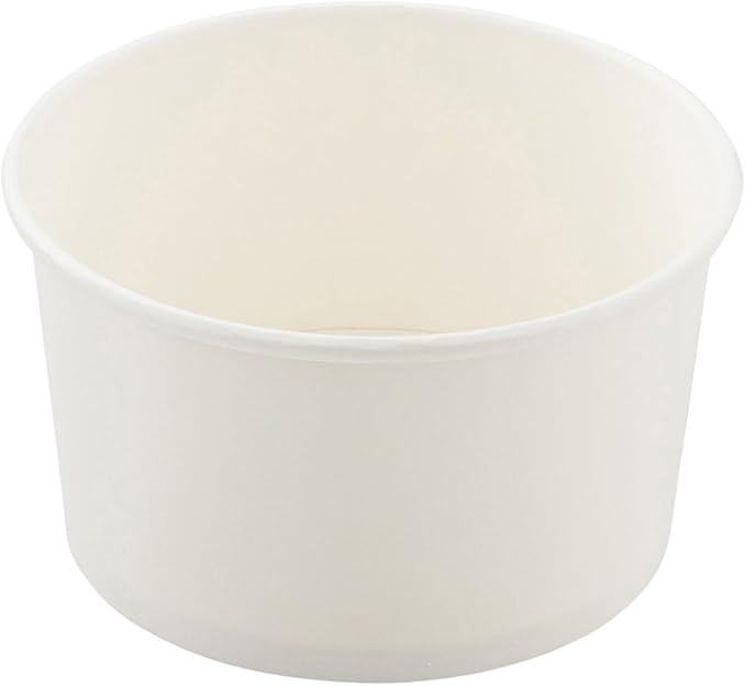 Coppetta 12-Ounce Dessert Cups, 50 Disposable Ice Cream Cups - Lids Sold Separately, Sturdy, White Paper Frozen Yogurt Bowls, For Hot And Cold Foods, Perfect For Gelato Or Mousse - Restaurantware