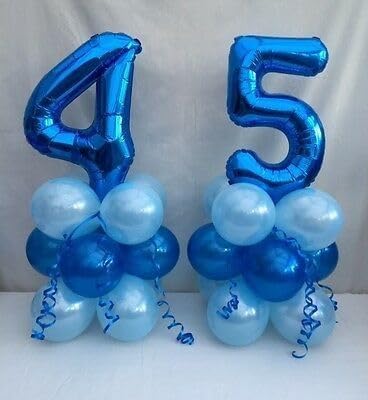 40 Number Balloons, 40 Inch Dark Blue 40th Birthday Decoration for Women & Men, Large Foil Party Decorations for Engagement Celebration Memorial Day's Supplies