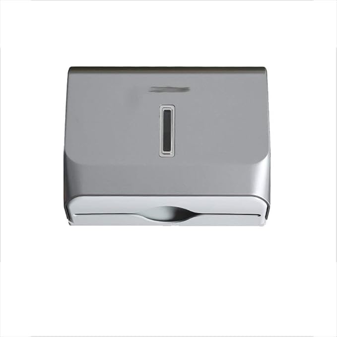 Sturdy Paper Towel Holders Paper Towel Dispenser Large Capacity Toilet Tissue Box, Paper Towel Dispenser for Kitchen, Home and Commercial Paper Holder High Capacity (Silver)