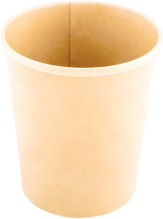Restaurantware-Bio Tek 32 Ounce Soup Containers, 25 Durable Soup Bowls - Lids Sold Separately, Sustainable, Kraft Paper Soup Cups, Disposable, For Take Out And Delivery