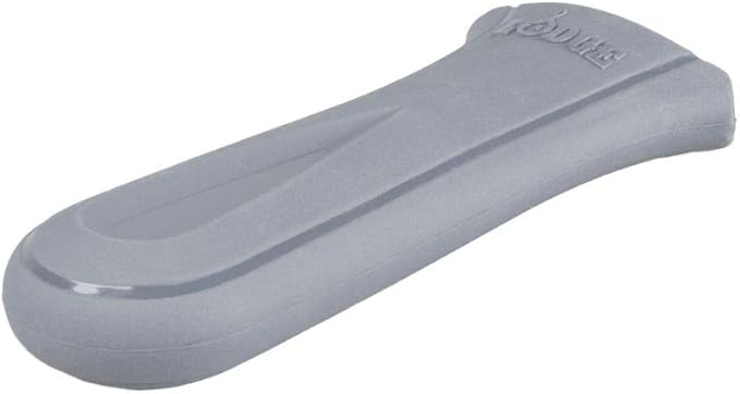 Lodge Deluxe Silicone Hot Handle Holder - Dishwasher Safe Hot Handle Holder Designed for Lodge Cast Iron Skillets 9 Inches+ w/Keyhole Handle - Reusable Heat Protection Up to 550° - Stone