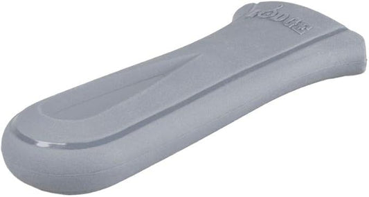 Lodge Deluxe Silicone Hot Handle Holder - Dishwasher Safe Hot Handle Holder Designed for Lodge Cast Iron Skillets 9 Inches+ w/Keyhole Handle - Reusable Heat Protection Up to 550° - Stone
