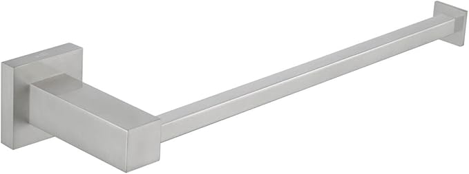 KIBI Cube 10 Inch Hand Towel Bar in Brushed Nickel | Solid Brass, Wall Mounted, Rust-Resistant Finish Bathroom Towel Holder for Bathroom, Kitchen, Washroom | Modern & Durable Design (KBA1503BN)