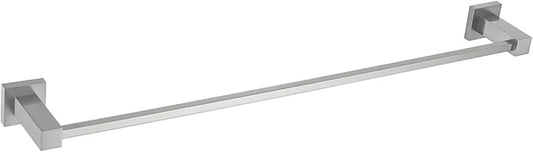 KIBI Cube 24 Inch Brushed Nickel Bathroom Towel Bar | Wall Mounted Solid Brass Towel Hanger with Corrosion-Resistant Finish | Sleek and Durable Towel Holder for Bathroom, Kitchen, Washroom (KBA1504)