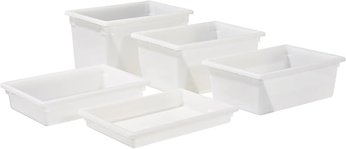 Winco Commercial Food Storage Box/Tote for Restaurant, 12" x 18" x 3"