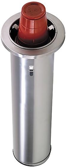 DISPENSE-RITE ADJ-2F in-Counter Cup Dispenser, Adjustable Stainless Steel, Fits 8 oz. to 44 oz. Paper, Plastic and Foam Cups, 22" Length, One Spring, 6-7/8" Dia, F Spring Model