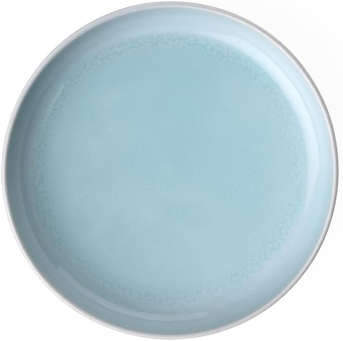 Villeroy & Boch like Crafted Blueberry Deep Plate/Pasta Bowl, Premium Porcelain, Dishwasher and Microwave Safe, 8.5 x 1.5 in, 27.75 oz Capacity, Turquoise
