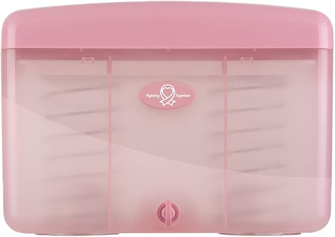 EZbrnd Countertop SLIMFOLD Hand Towel Dispenser for Kitchen/Bathroom/Office/RV/Airbnb, Guest Towel Holder, Pink