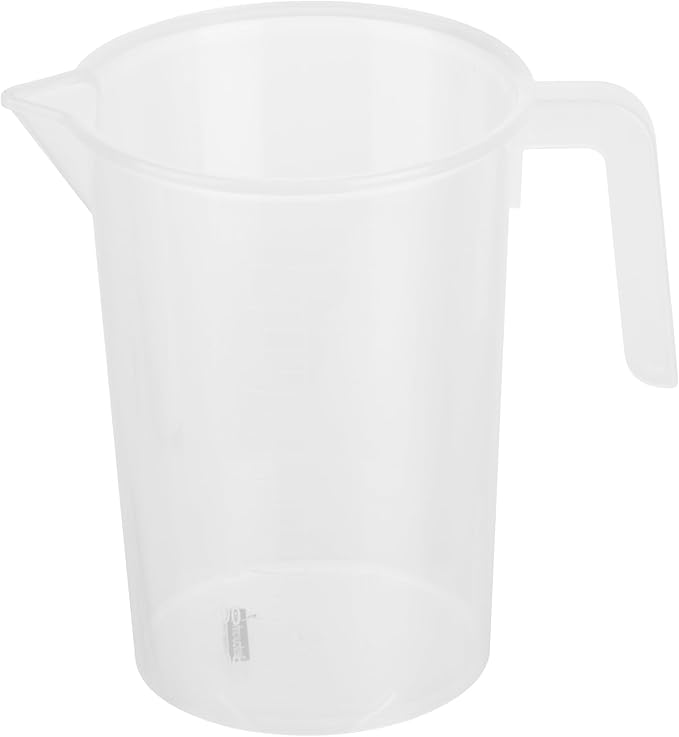 Restaurantware Measuring Cup, 1 Quart Pack of 1 Conical Spout Liquid Scaling Vessel Embossed Ml and Oz Graduations, Clear Plastic Measuring Cup with Handle, For Cooking Baking For Oil Flour