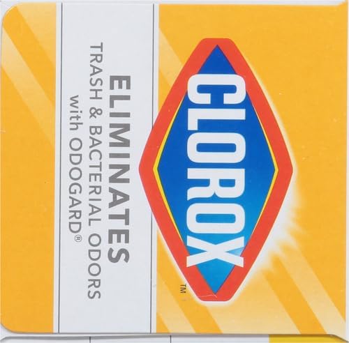 Glad Small Drawstring Trash Bags with Clorox, 4 Gal, Lemon Fresh Bleach, 34 Ct (Package May Vary) (Pack of 6)