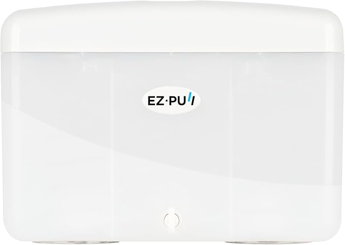 EZ-Pull Countertop SLIMFOLD Hand Towel Dispenser for Kitchen/Bathroom/Office/RV/Airbnb(Only Works with SLIMFOLD Paper), White 4600-EZ, EZbrnd 9" x 3.5" x 6"