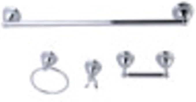 Kingston Brass BAK3961478C Restoration 4-Piece 24-Inch Towel Bar Bathroom Accessory Set in Polished Chrome