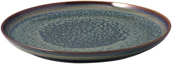 Villeroy & Boch Crafted Breeze Collection Dinner Plate, Premium Porcelain, Dishwasher and Microwave Safe, 10.25 in Diameter, Gray-Blue