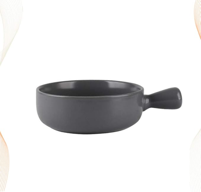 Fruit Plate Round Ceramics Baking Plate Household Handle Baking Tray Salad Plate Kitchen Supplies