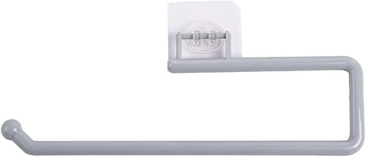 Paper Towel Holder Toilet Dispenser Multi-Purpose Hanger for Towels Bathrobes Wrap Punch-Free Towel Rack Wall Mounted Bathroom Kitchen Freestanding