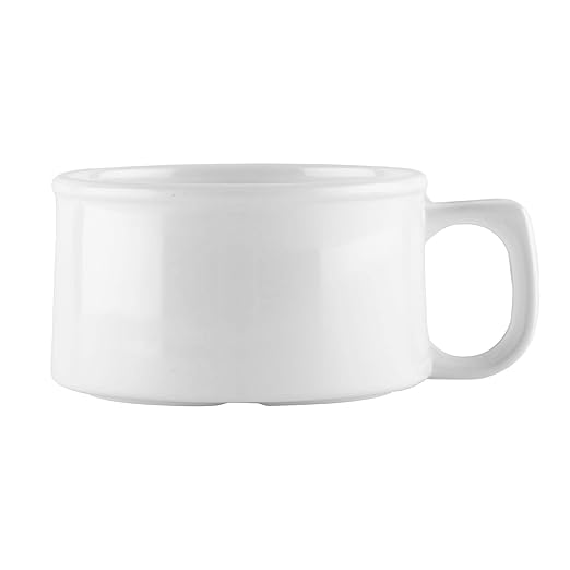 G.E.T. BF-080-W-EC Melamine Shatter-Resistant Mug/Coffee Cup, 11 Ounce, White (Set of 4)
