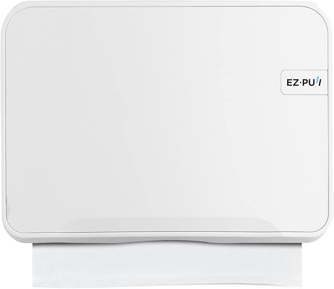 EZbrnd Wall Mount MULTIFOLD Paper Towel Dispenser for Kitchen/Bathroom/Office/RV/Airbnb, White, 3200-EZ