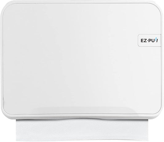 EZbrnd Wall Mount MULTIFOLD Paper Towel Dispenser for Kitchen/Bathroom/Office/RV/Airbnb, White, 3200-EZ