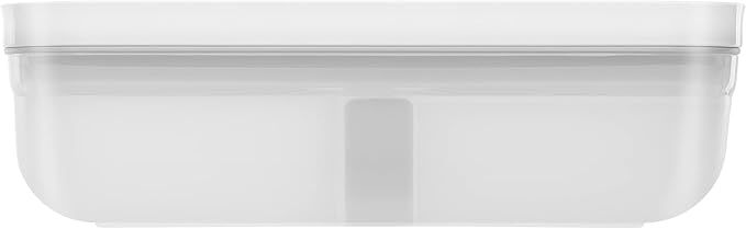ZWILLING Fresh & Save Plastic Flat Lunch Box, Airtight Container, Meal Prep, BPA-Free, Grey, Semitransparent - Large