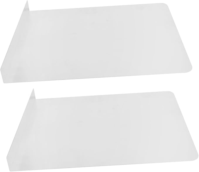 Veemoon 2 Mounted Stainless Steel Sink Splash Guard Kitchen Sink Splatter Shield Water-Resistant Side Splash Barrier for Home Use