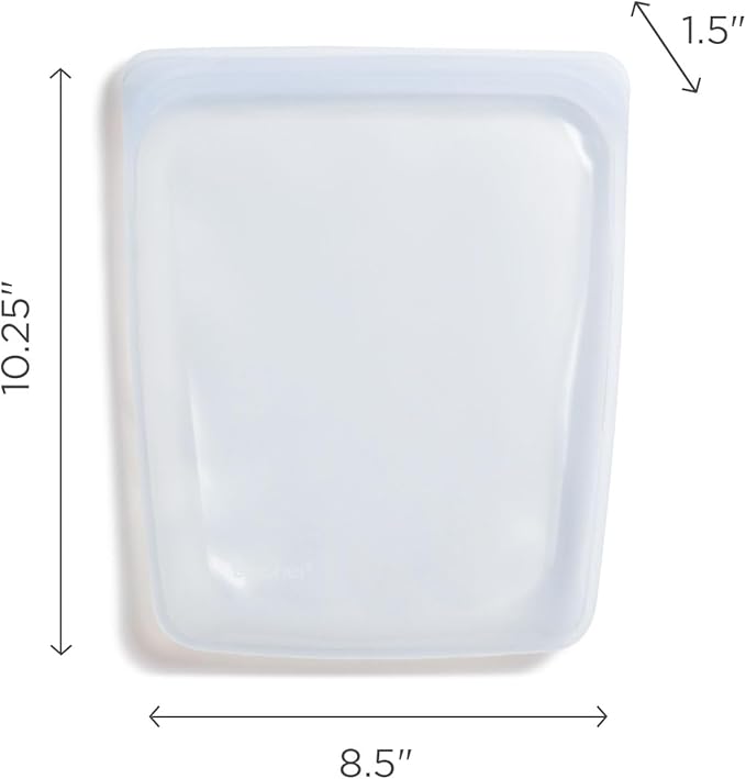 Stasher Silicone Reusable Storage Bag, Half Gallon Bag, Reusable Freezer Bags, Microwave, Dishwasher, Oven Safe, Sous Vide, Premium Lunch Container, Eco Friendly, Food Storage Bags, 64 oz, Red | Reusable Food Bag