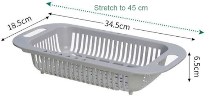 Kitchen Storage Rack Kitchen Retractable Sink Vegetable Basket Hollow Fruit And Vegetable Cleaning Basket Multifunctional Sink Vegetable Drain Basket Storage Shelves (Color : Gold) (Beige)