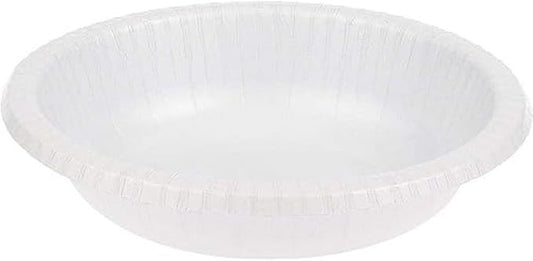 Creative Converting Touch of Color 20 Count Paper Bowl, 20 oz, White