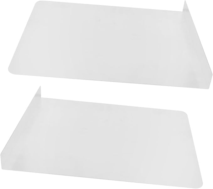 Lurrose 2 Pcs Sink Wall Kitchen Splash Guard Sink Protectors for Kitchen Sink Splatter Splash Guards Sink Splash Pad Sink Accessories Sink Edge Protector Silver Stainless Steel