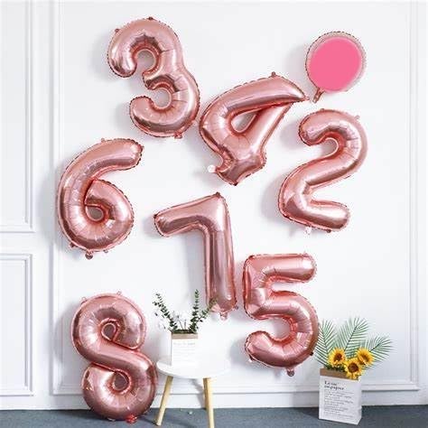 Number 18 Balloon, 18 Balloons for Birthday Party, 40 Inch 81 Number Balloons, Rose Gold Digital Balloons for Adult Ceremony Wedding Anniversaries Party